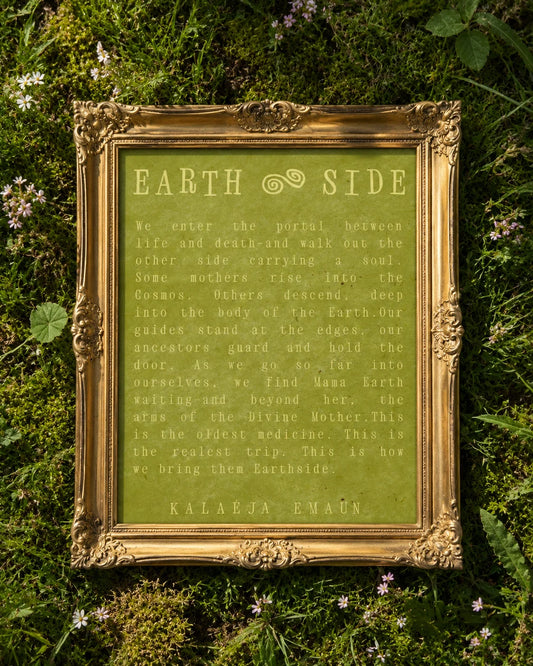 ‘EARTH SIDE’ Poetry Fine Art Print